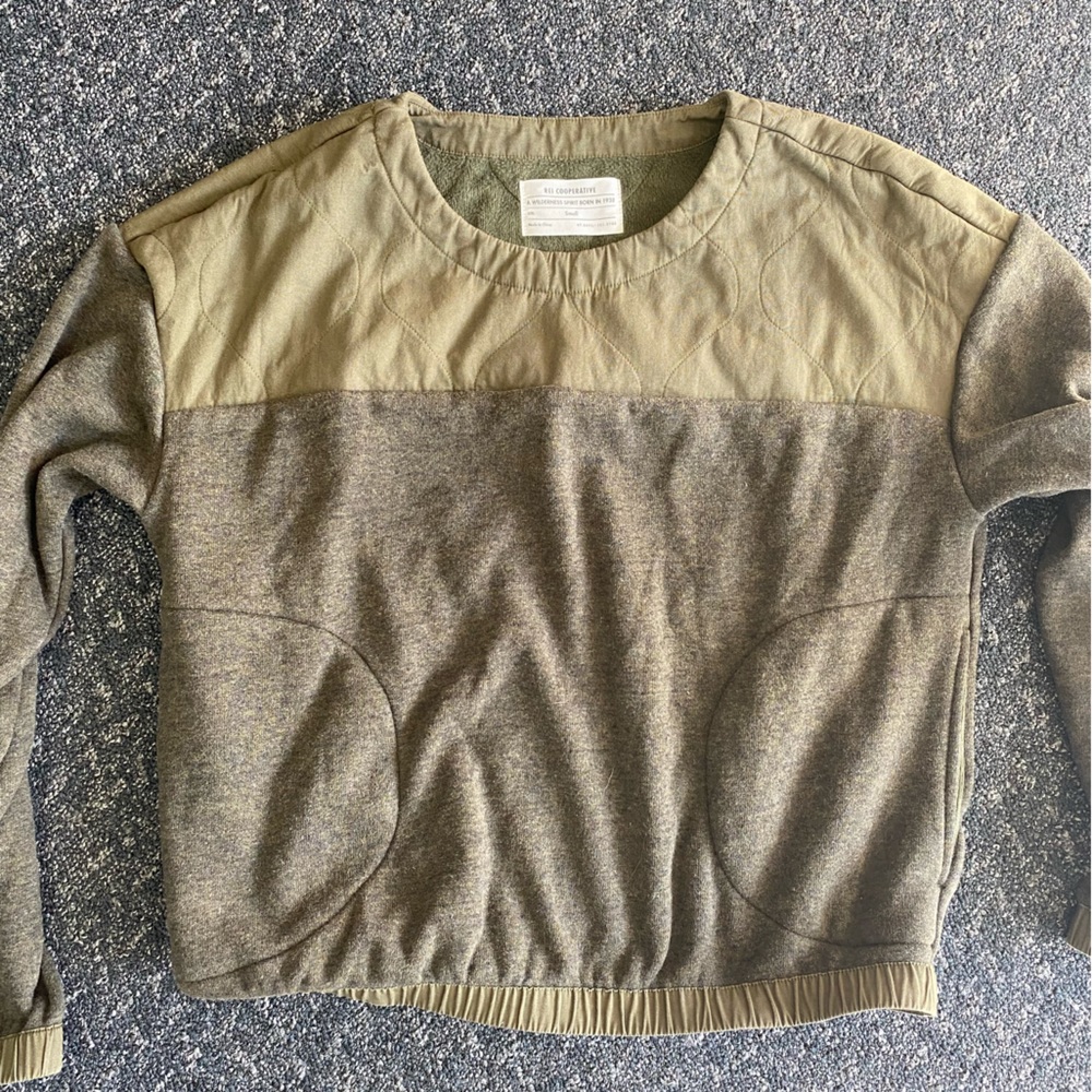 REI Cozy Green Fleece Pullover, Women’s S